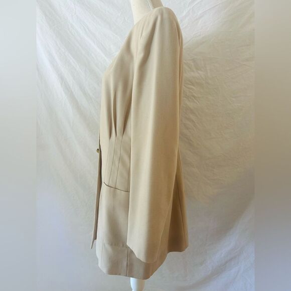 Vintage Jones New York Pleated Long Statement Closure Blazer Sz 14 - Picture 3 of 10